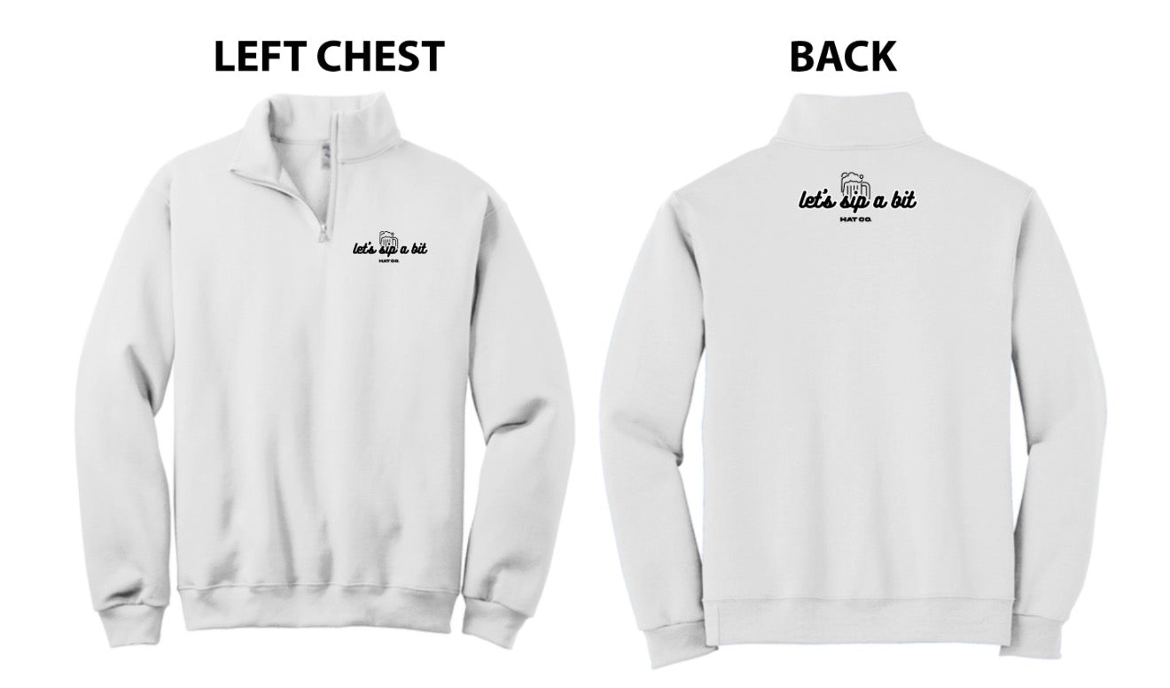 (NEW) WHITE QUARTER ZIP