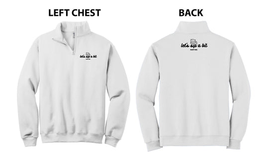 (NEW) WHITE QUARTER ZIP
